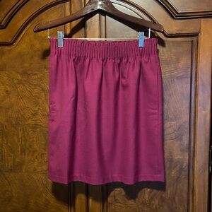 J. Crew Rich Burgundy Mini Skirt      Size 6
